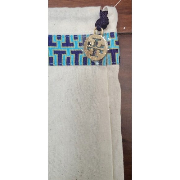 TORY BURCH Dust Bag Purse Shoe Travel Storage 15"× 11" Drawstring Logo Charm - Picture 2 of 4